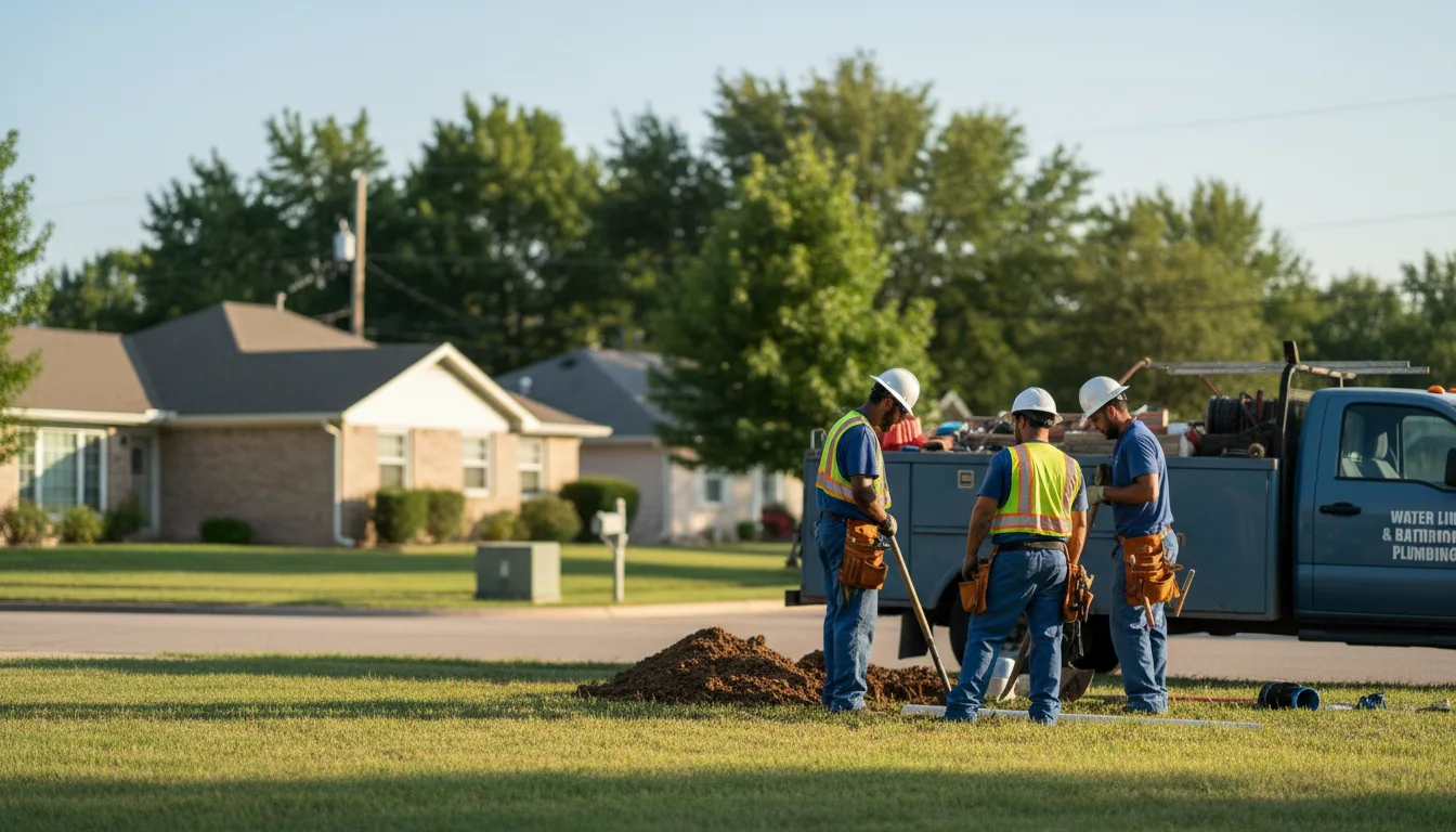 Residential water line and bathroom plumbing service in Menasha, WI